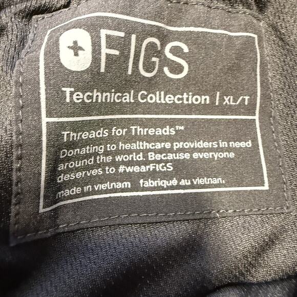 Figs Zamora Pants Women XL Black Classic Fit Drawstring Joggers Scrub - Picture 7 of 9